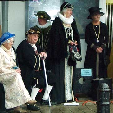 Some odd people in Totnes dressed up in period garb.